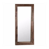 Amos Floor Mirror brown reclaimed wood frame
