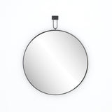 Kohler black iron round wall mirror