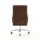 Fullerton brown leather oak desk chair