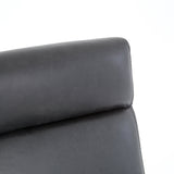 Fullerton black leather oak desk chair
