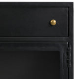 Hartford brass knob black metal drawer