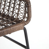 Perry outdoor brown wicker dining chair