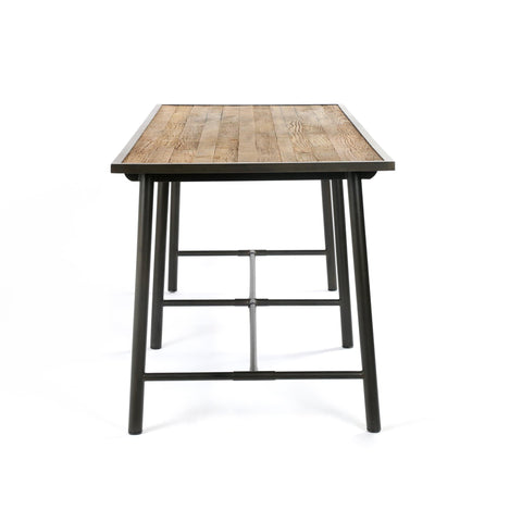 Old oak reclaimed wood iron bar table