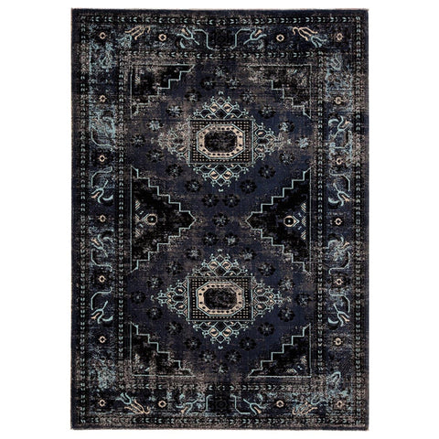 frida indoor outdoor blue aztec rug