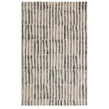 Calvin Wool Rug handwoven ivory blue textile