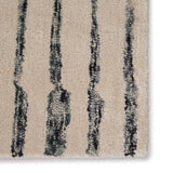 Calvin Wool Rug handwoven ivory blue textile pattern