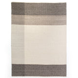 Everly ivory brown wool cotton rug 
