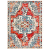 Judd red blue acrylic rug
