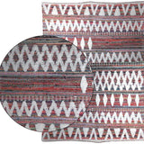 Mackenzie Rug cotton wool multi-color ivory fringe textile fabric