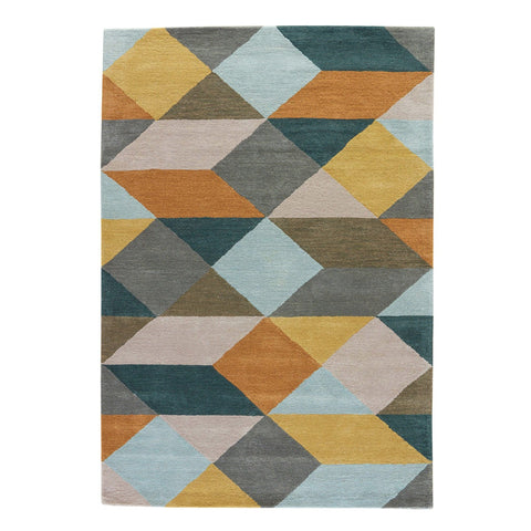 sloane wool rug multi color modern