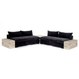Brown & Beam Sectionals Bleached Yuka Roscoe 2 Piece Sectional + End Tables