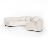 Crescent off-white linen upholstery sectional 2 piece