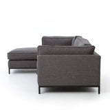 Darcy charcoal left chaise