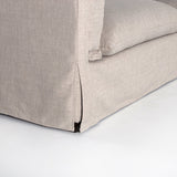 Karis grey linen performance fabric slipcover sectional