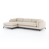 darcy sofa chaise sand linen