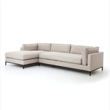 Darcy white stone left chaise