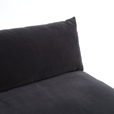 Roscoe charcoal performance fabric armless sectional 5 piece