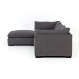 Wilcox 3-Piece Sectional + Ottoman Charcoal Sideview