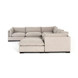 Wilcox 6-Piece Sectional + Ottoman Dove Grey Sideview