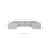 Wilcox 8-Piece Sectional Dimensions Illustration