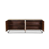 Blanche Sideboard made of mango wood and iron comes in Ivory White and Shadow Black