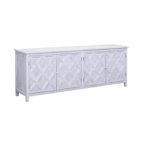 Owen sideboard made of pine wood comes in ghost white main view