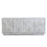 Sadona Sideboard powder white reclaimed wood finish x design modern style