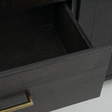 Stark cabinet drawer Stark Cabinet front Acacia Wood Iron base