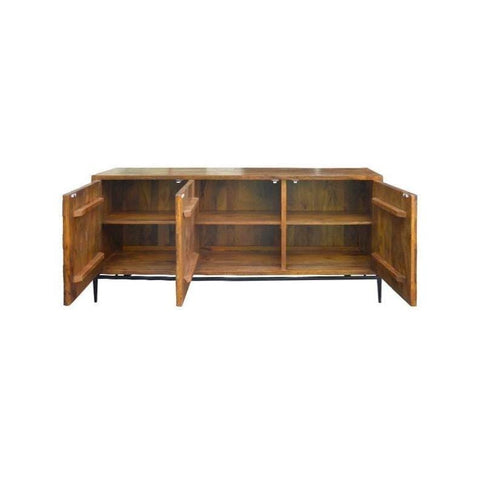 Theo Sideboard made of Reclaimed Mango Wood and Iron comes in brown