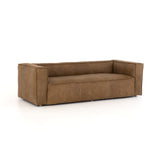 Virden brown leather sofa