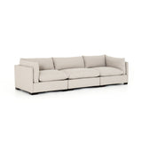 Wilcox 3-Piece Sofa Dove Grey Angled Frontview