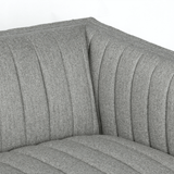 ellen stone grey polyester sofa