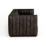 ellen coffee brown leather sofa