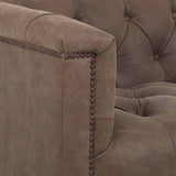 Parker brown leather sofa