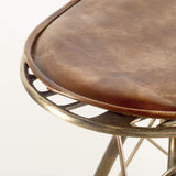 Alden Bar + Counter Stool leather iron