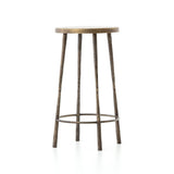 Winston Counter Stool in Antique Brass Angled Sideview