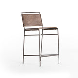 Grayson counter stool brown leather