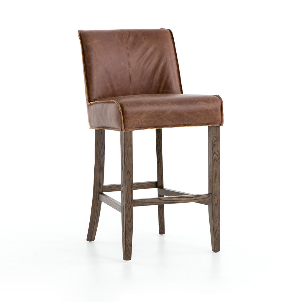 caldwell leather counter stool
