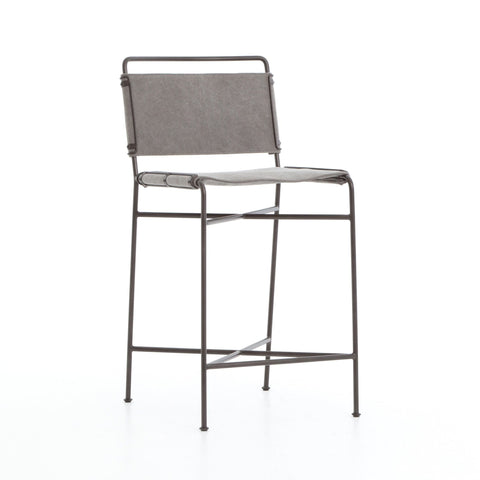 grayson grey canvas stool