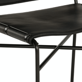 grayson black leather seat