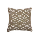 Brown Wool Pillow aztec pattern 
