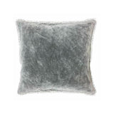 Faded velvet square pillow grey