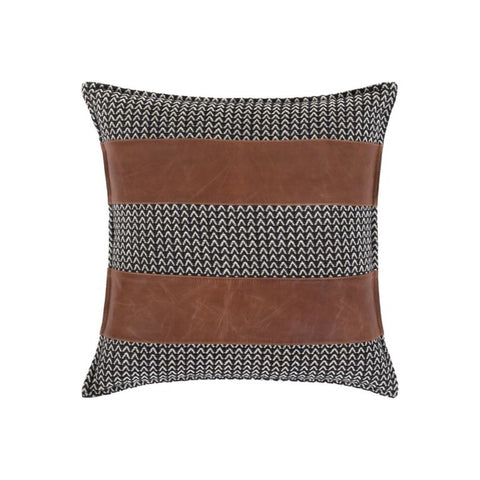 fina 20" down leather pillow