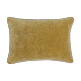 gold velvet lumbar pillow