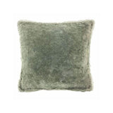 Faded velvet square pillow green