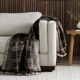 Brown & Beam Textiles Wool Throw - Walnut Brown