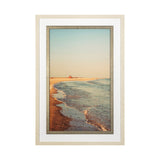 Beachside Artwork cream frame beach colored canvas