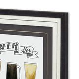 Beer Connoisseur Print white yellow brown painting black wood frame