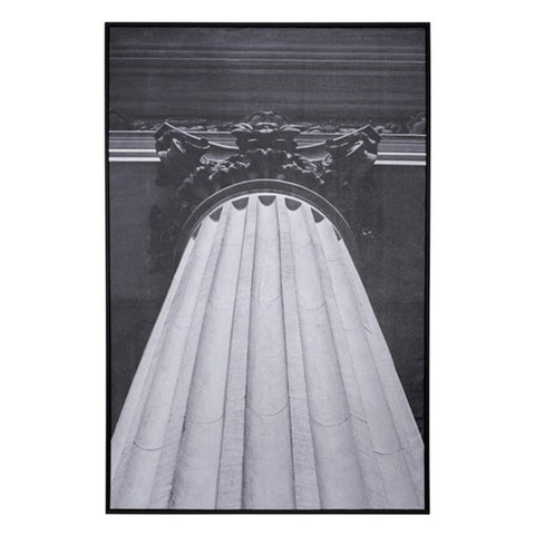 greek pillar artwork stability black white floater frame