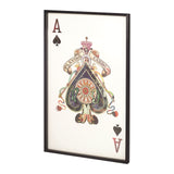 Rectangular Ace of Spades Paper Collage Wall Art Side View